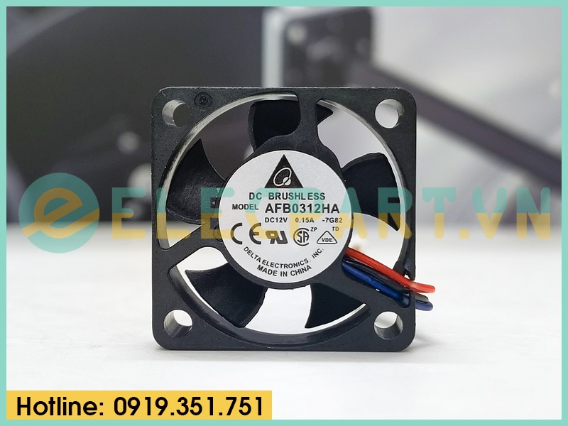 Quạt tản nhiệt DELTA AFB0312HA, 12VDC, 30x30x10mm