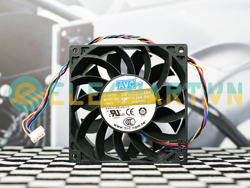 Quạt biến tần AVC DB09225B48H, 48VDC, 92x92x25mm