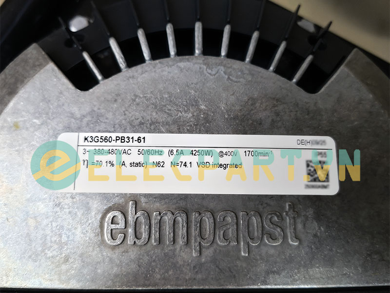 Quạt EBMPAPST K3G560-PB31-61, 400VAC, 560mm