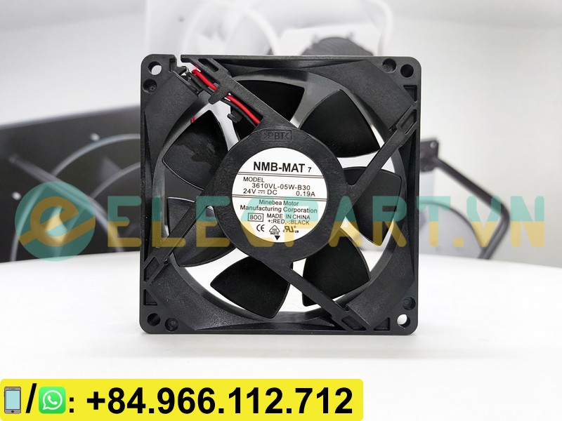 Quạt biến tần NMB 3610VL-05W-B30, 24VDC, 92x92x25mm
