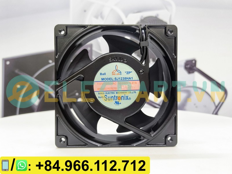 Quạt hút tủ điện SANJU SJ1238HA1, 110-120VAC, 120x120x38mm