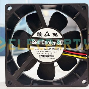 Quạt biến tần SANYO DENKI 9A0812S4D01, 12VDC, 80x80x25mm