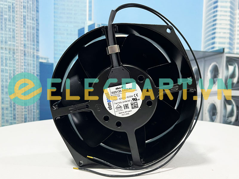 Quạt hút tủ điện EBMPAPST W2S130-AA03-01, 230VAC, 172x150x55mm