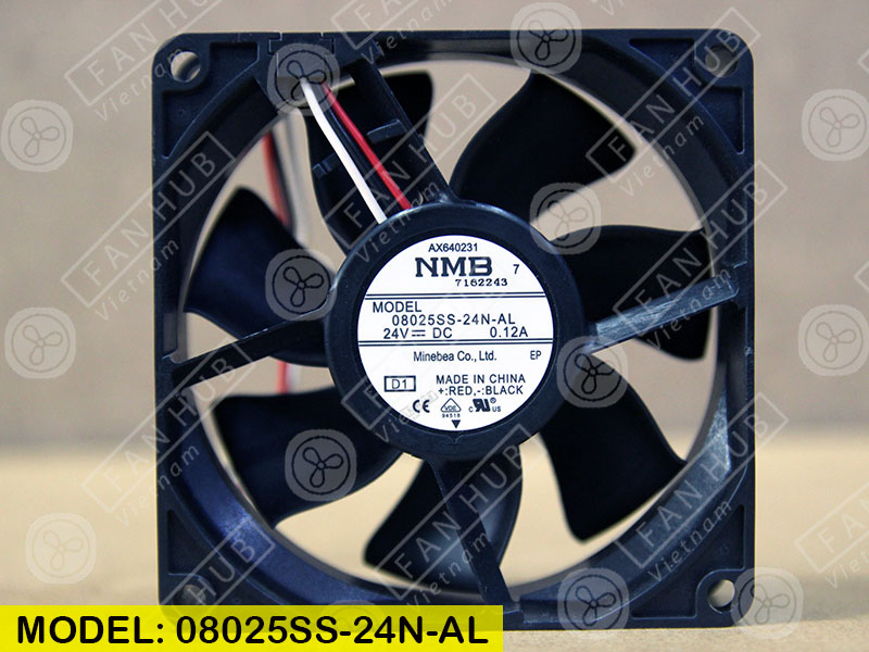 Quạt biến tần NMB 08025SS-24N-AL, 24VDC, 80x80x25mm