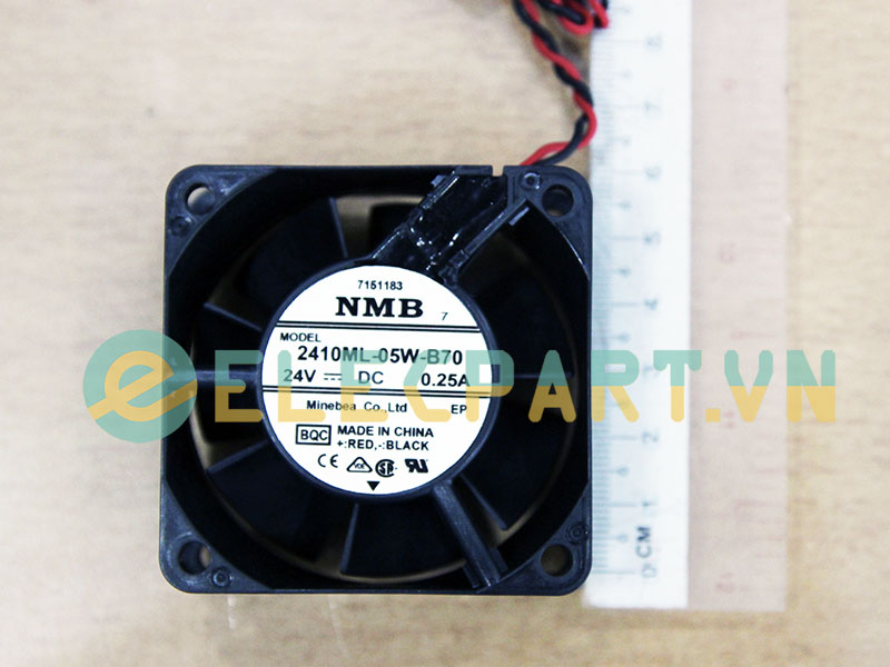 Quạt biến tần NMB 2410ML-05W-B70, 24VDC, 60x60x25mm