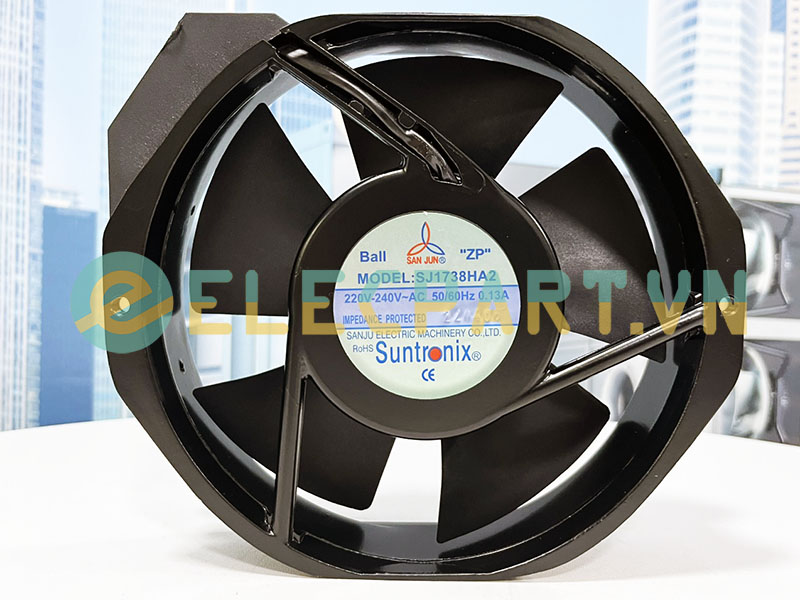 Quạt hút tủ điện SANJU SJ1738HA2, 220-240VAC, 172x150x38mm