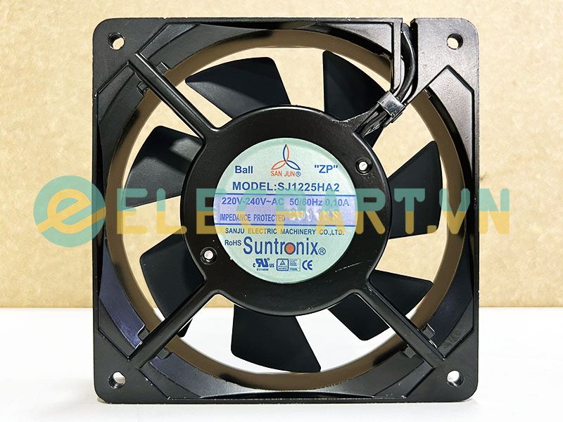 Quạt hút tủ điện SANJU SJ1225HA2, 220-240VAC, 120x120x25mm