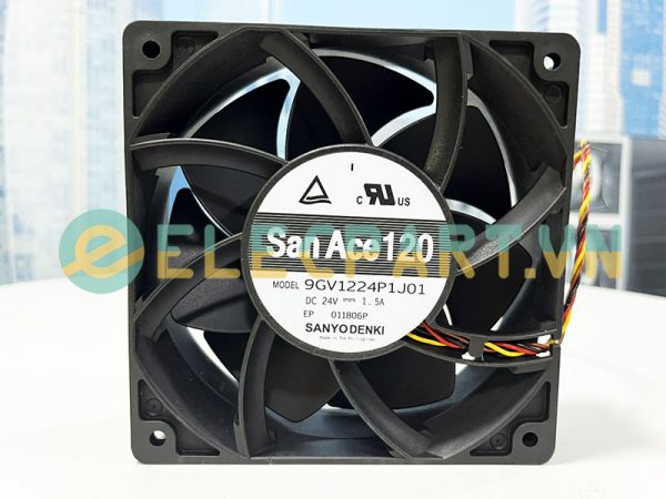 Quạt biến tần SANYO DENKI 9GV1224P1J01, 24VDC, 120x120x38mm