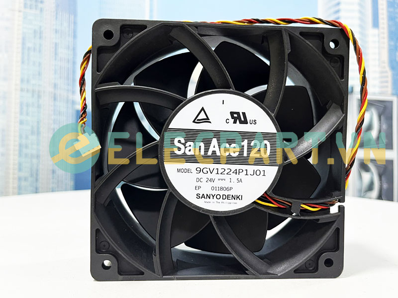 Quạt biến tần SANYO DENKI 9GV1224P1J01, 24VDC, 120x120x38mm