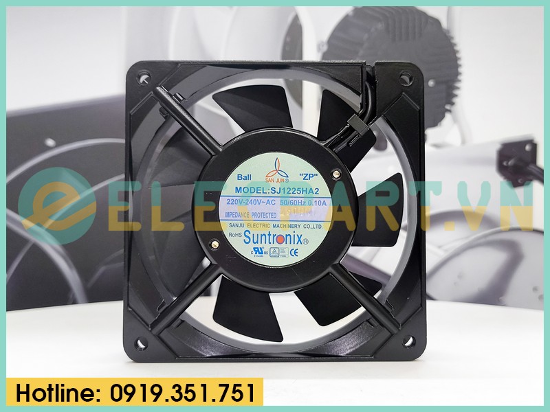 Quạt tản nhiệt SUNTRONIX SJ1225HA2, 220-240VAC, 120x120x25mm