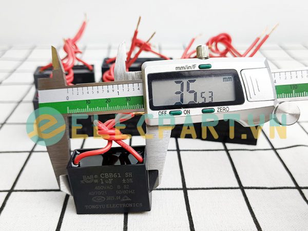 Tụ điện CBB61 1uF, 450VAC Dây cắm