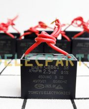 Tụ điện CBB61 2.5uF, 450VAC Dây cắm