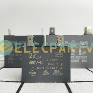 Tụ điện BM CBB61 2.5uF, 450VAC Giắc cắm