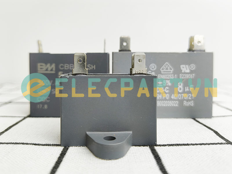 Tụ điện BM CBB61 2.5uF, 450VAC Giắc cắm