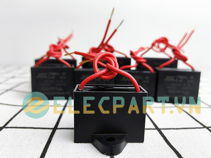 Tụ điện CBB61 2uF, 450VAC Dây cắm