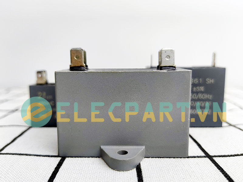 Tụ điện CBB61 8uF, 450VAC Giắc cắm