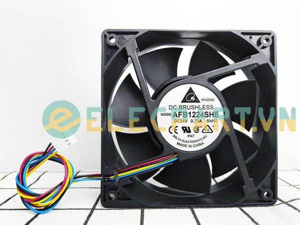 Quạt biến tần DELTA AFB1224SHE, 24VDC, 120x120x38mm