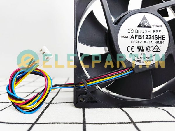 Quạt biến tần DELTA AFB1224SHE, 24VDC, 120x120x38mm