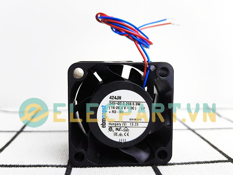 Quạt biến tần EBMPAPST 424JH, 24VDC, 40x40x28mm