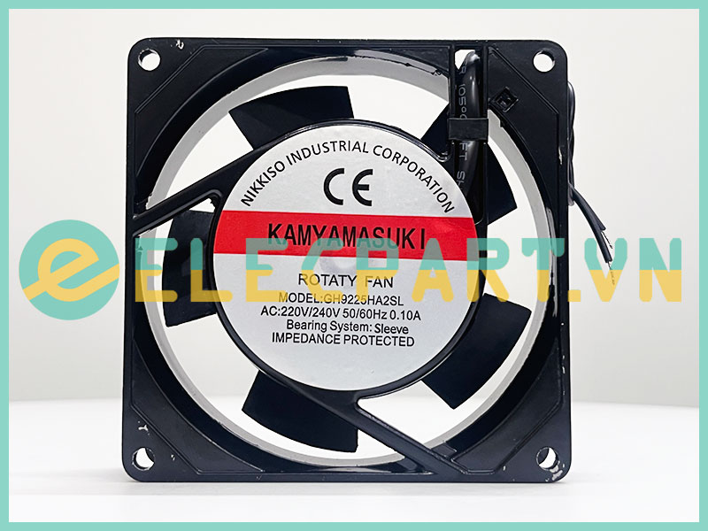 Quạt hút tủ điện KAMYAMASUKI GH9225HA2SL, 220-240VAC, 92x92x25mm