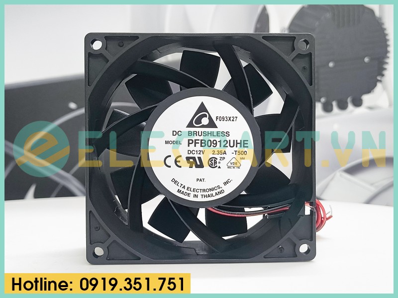 Quạt biến tần DELTA PFB0912UHE, 12VDC, 92x92x38mm