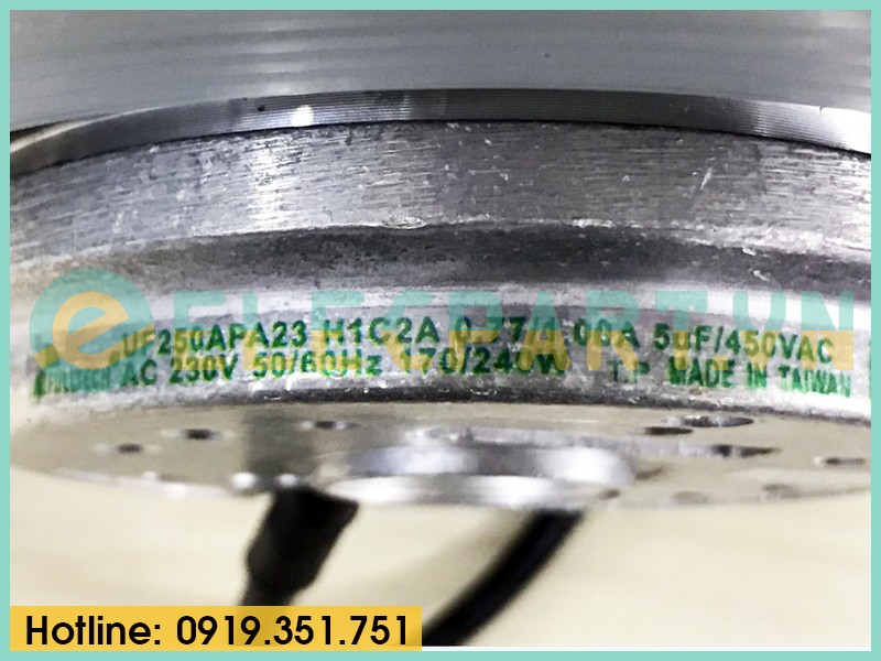 Quạt tủ điện FULLTECH UF-250APA23H1C2A, 230VAC, 250mm
