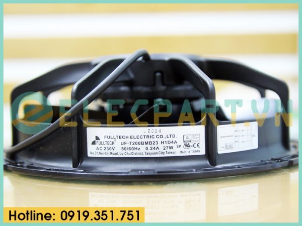 Quạt tủ điện FULLTECH UF-T200BMB23 H1D4A, 230VAC, 250mm