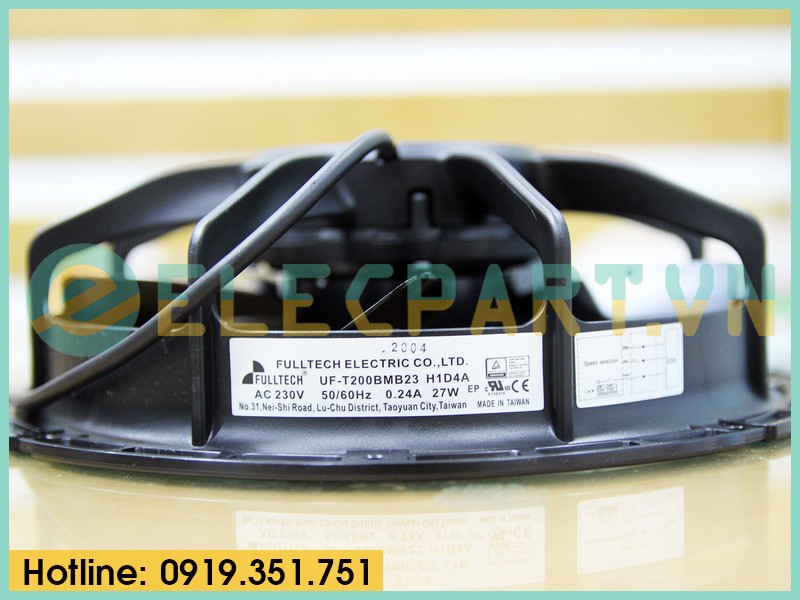 Quạt tủ điện FULLTECH UF-T200BMB23 H1D4A, 230VAC, 250mm