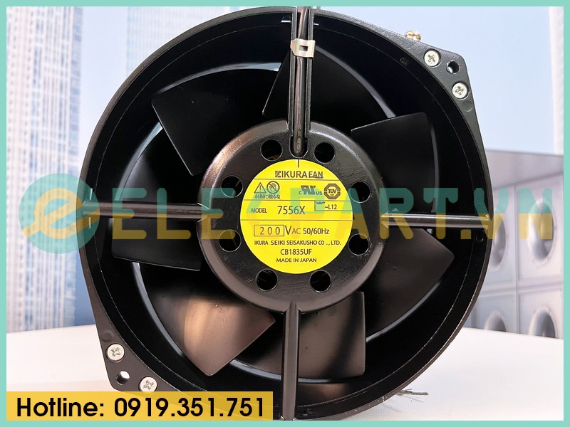 Quạt hút tủ điện IKURA FAN 7556X, 200VAC, 172x150x55mm
