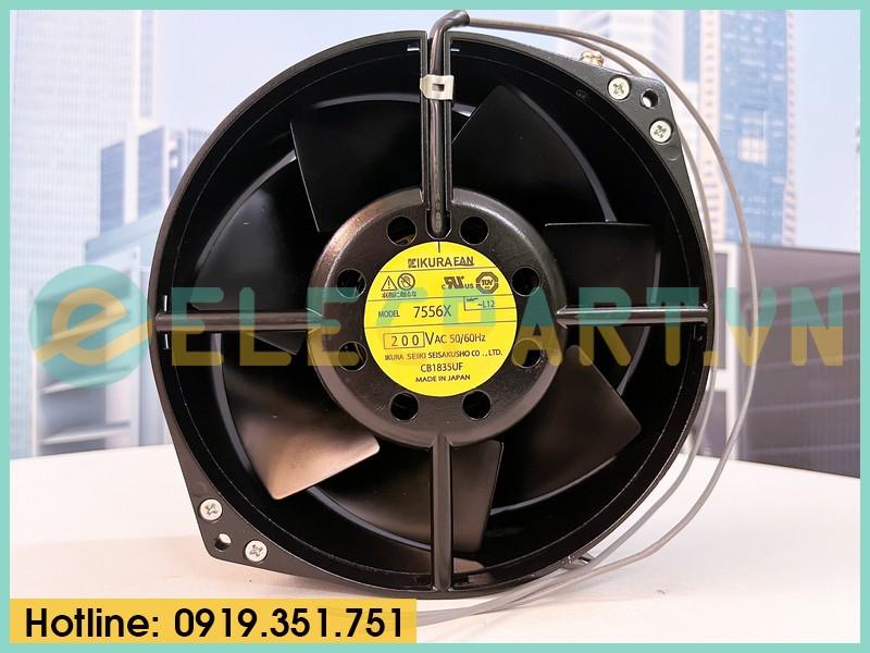 Quạt hút tủ điện IKURA FAN 7556X, 200VAC, 172x150x55mm