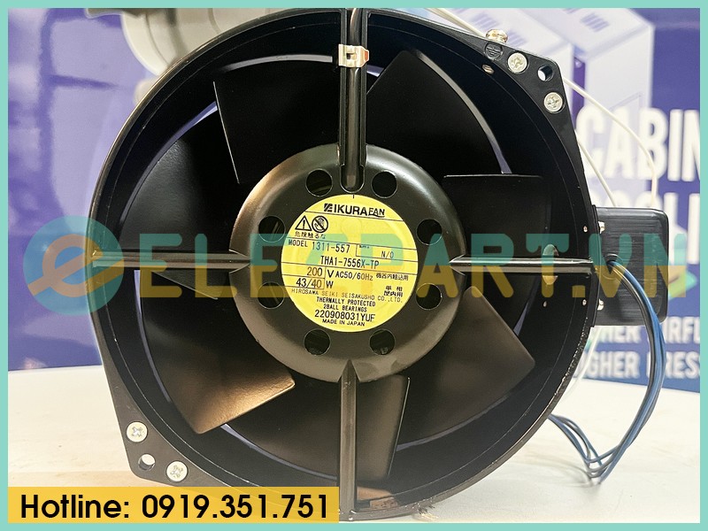 Quạt hút tủ điện IKURA FAN THA1-7556X-TP, 200VAC, 172x150x55mm
