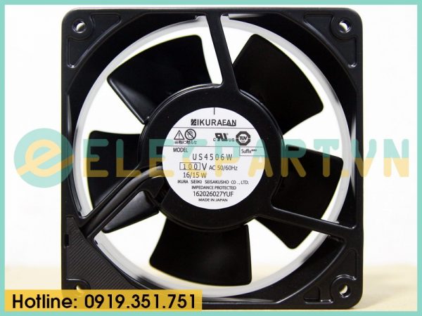 Quạt hút tủ điện IKURA FAN US4506W, 100VAC, 120x120x38mm