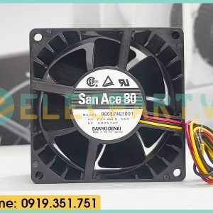 Quạt biến tần SANYO DENKI 9G0824G1D01, 24VDC, 80x80x38mm