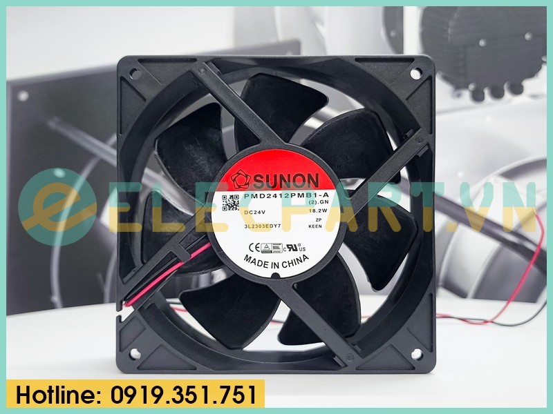 Quạt biến tần SUNON PMD2412PMB1-A(2).GN, 24VDC, 120x120x38mm