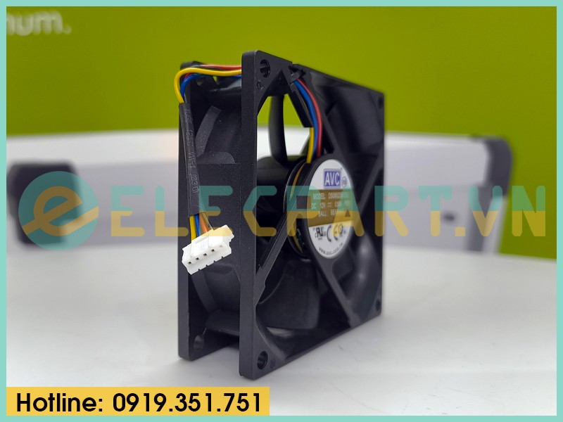 Quạt biến tần AVC DS08025B12U, 12VDC, 80x80x25mm