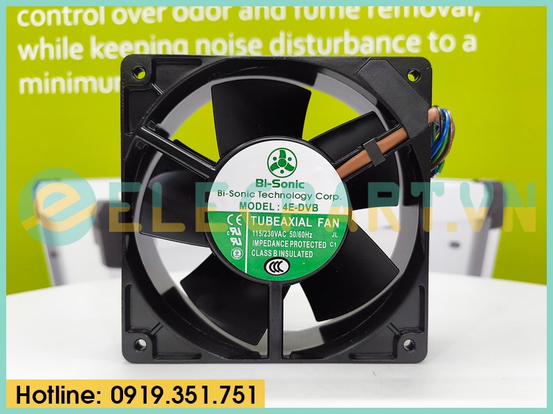 Quạt tủ điện Bi-Sonic 4E-DVB, 115-230VAC, 120x120x38mm