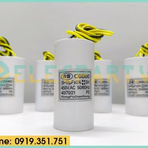 Tụ điện CBB60 9+9uF, 450VAC Dây cắm