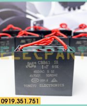 Tụ điện CBB61 8uF, 450VAC Dây cắm