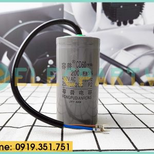 Tụ điện CD60 200uF, 450VAC Dây cắm
