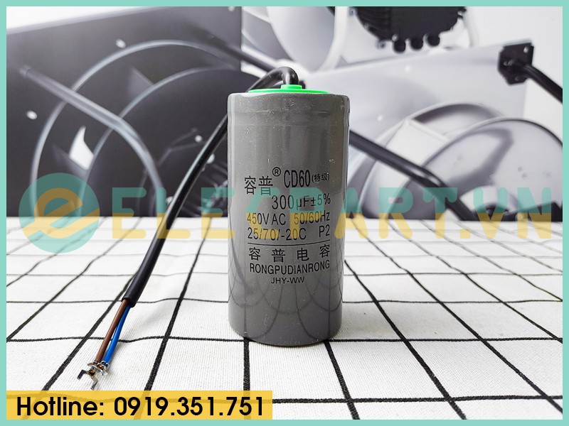 Tụ điện CD60 300uF, 450VAC Dây cắm