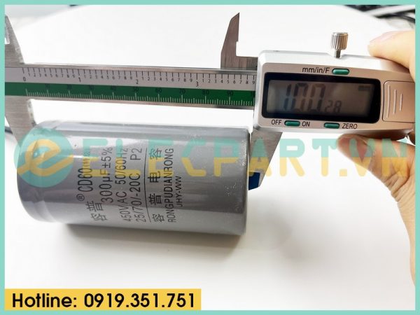 Tụ điện CD60 300uF, 450VAC Dây cắm