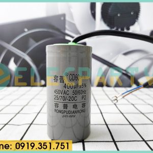 Tụ điện CD60 400uF, 450VAC Dây cắm