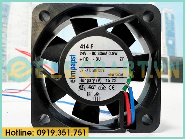 Quạt tản nhiệt EBMPAPST 414F, 24VDC, 40x40x10mm