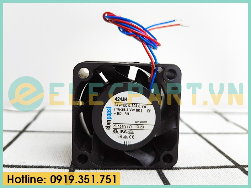 Quạt tản nhiệt EBMPAPST 40x40x28mm, 12V/24V/48V