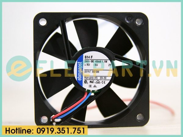 Quạt tản nhiệt EBMPAPST 60x60x15mm, 12V/24V/48V