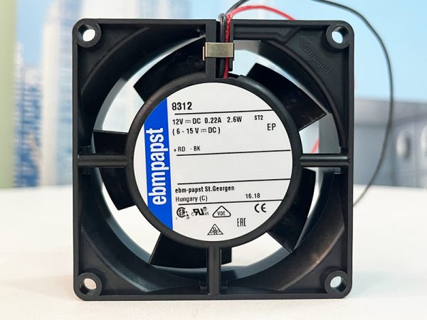 Quạt EBMPAPST 8312, 12VDC, 80x80x32mm