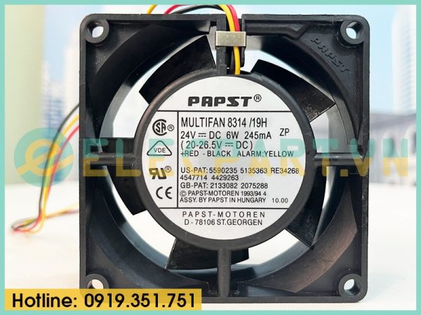Quạt 8314/19H, 24VDC, 80x80x32mm
