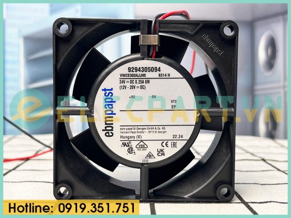 Quạt 8314H, 24VDC, 80x80x32mm