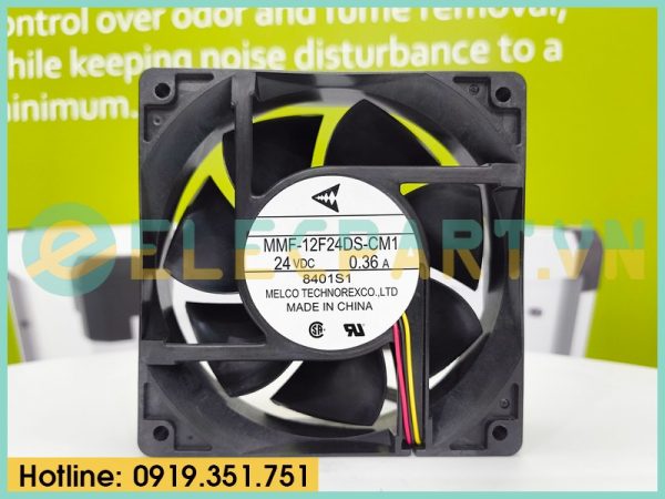 Quạt biến tần MELCO MMF-12F24DS-CM1, 24VDC, 120x120x38mm
