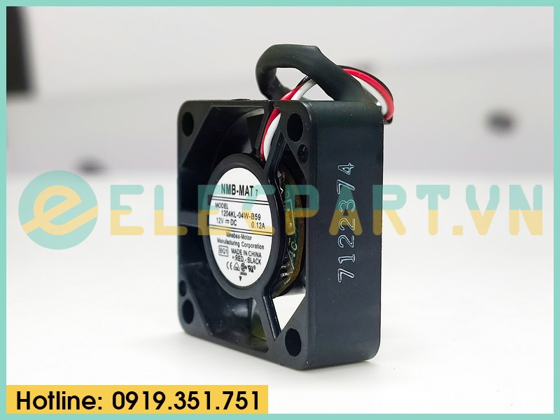 Quạt biến tần NMB 1204KL-04W-B59, 12VDC, 30x30x10mm
